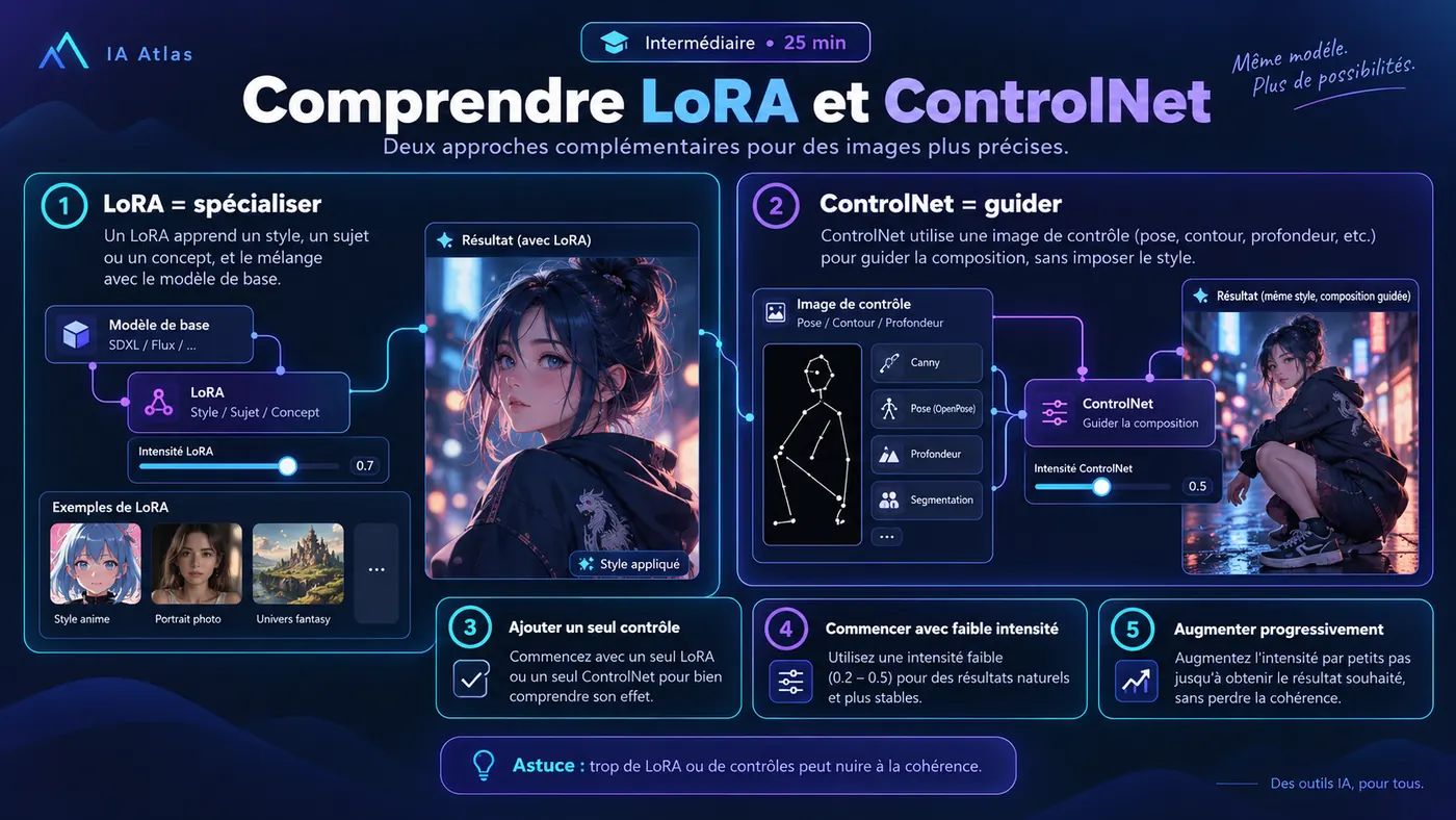 Maîtriser LoRA et ControlNet